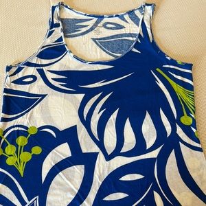 Old Navy, Blue, Green & White print Tank Top - Medium